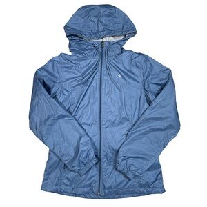 Calvin Klein Womens Windbreaker Fleece Lined Jacket Blue stone Size Small